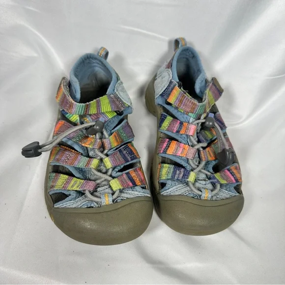 Keen Newport H2 Youth Sandals Rainbow Webbing Water Hiking Outdoor 12 Washable - Picture 4 of 12